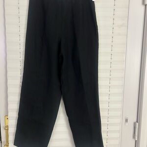 NWT Talbots Black Linen pants with side zipper
